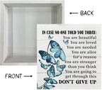 Inspirational Wood Signs - You Are Going To Get Through This, Supportive Wood Plaque Gift, Butterfly Decor for Home Table Sign
