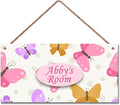 Personalized Butterfly Sign Wall Decor For Girls Room Kids Room Colorful Decoration Nursery Decor Party Decorations For Little Man Cave Flowers Theme Wall Art Decor For Boys Room