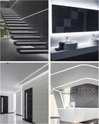 ALITOVE 32.8ft COB Led Strip Light White 6500K Super Bright 24V LED Strip Lights with Remote Dimmable 3200LEDs CRI90+ Uniform Glow LED Tape Light for Mirror Under Cabinet Living Room Study Wardrobe