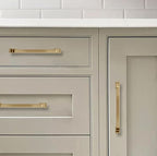 Khtumeware 10 Pack 8 Inch Brushed Brass Cabinet Pulls - Gold Drawer Handles for Kitchen Cabinets, Cupboards, Hardware