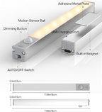 6 Pack Led Under Cabinet Lights Wireless with Charging Station, 7’’ Rechargeable Motion Sensor Light Indoor, Dimmable Closet Lights for Cabinets, Bookshelf, Stair, Hallway Warm White