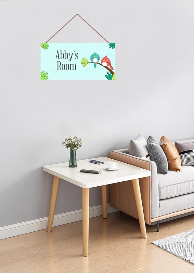 Personalized Birds Sign Vintage Tree Signs Retro Wall Art Decoration Exquisite Decorative Signs Custom Name for Kids Room Wall Art Decor Nursery Decor For Girls Boys Bedroom
