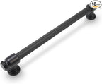 10 Pack 7-1/2 inch(192mm) Matte Black Kitchen Cabinet Handles Cabinet Pulls Black Drawer Pulls Kitchen Cabinet Hardware