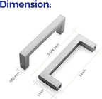 Ravinte 20 Pack Solid 3 Inch Center to Center Slim Square Bar Drawer Handles Kitchen Cabinet Handles Brushed Nickel Drawer Pulls Kitchen Cabinet Hardware Kitchen Handles Cabinet Pulls