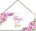 Personalized Farmhouse Canvas Prints Home Décor For Room Custom Fresh Flower Market Canvas Sign Rustic Wall Art Decor Customizable Name Plate For Girls Room