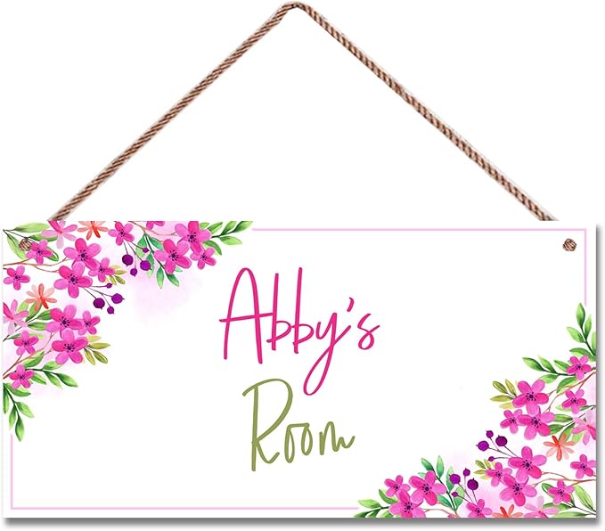 Personalized Farmhouse Canvas Prints Home Décor For Room Custom Fresh Flower Market Canvas Sign Rustic Wall Art Decor Customizable Name Plate For Girls Room