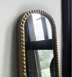 Long Skinny Mirror for Wall,Gold Narrow Oval Mirror for Entryway Bath,Metal Frame with Gold Decor Mirrors,7.9X 44