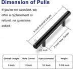 HBL' 20 Pack | 3 Inch Center to Center Matte Black Cabinet Pulls Kitchen Cabinet Handles,Made of Stainless Steel,Ideal for Cabinet,Drawer,Cupboard and Wardrobe.