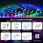 SEZO WS2812B LED Strip Light 3.3FT/1M 60LEDs/m Individually Addressable Programmable 5050SMD Digital RGB Alloy Wires Flexible Dream Color IP30 Non-Waterproof PCB Black DC5V