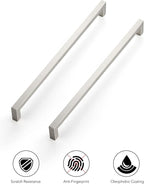 Ravinte 10 Pack 12-3/5 Inch Kitchen Square Cabinet Handles Satin Nickel Pulls Brushed Nickel Kitchen Cabinet Hardware Handles for Cupboard Drawer Pulls