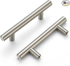 Ravinte 30 Pack | 5'' Cabinet Pulls Satin Nickel Stainless Steel Kitchen Drawer Pulls Cupboard Pulls Brushed Nickel Cabinet Handles 5”Length with 3” Hole Center