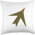 Cute Scandinavian Animals Designs Chic Scandinavian Bird Minimalism Throw Pillow, 18x18, Multicolor