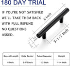 HBL' 10 Pack | 3-1/2 Inch Center to Center Matte Black Cabinet Pulls Kitchen Cabinet Handles, Made of Stainless Steel, Ideal for Cabinet,Drawer,Cupboard and Wardrobe.