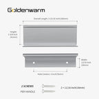 goldenwarm 100 Pack Brushed Nickel Finger Edge Pulls Drawer Finger Pulls Kitchen Hardware Handles Bedroom Dresser Drawers, 3in Hole Centers