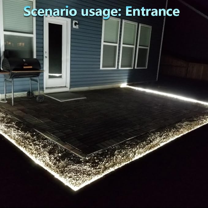 33FT White LED Rope Lights Outdoor,Flexible Tube Rope Lights Plug in,Connecting Rope Lights for Deck,Patio,Camping,Porch,Christmas Holiday Decoration