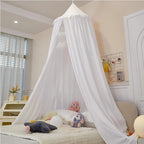 dix-rainbow Princess Decor Canopy for Kids Bed, Soft and Durable Bed Canopy for Girls Room Tent Canopy Dreamy Mosquito Net Bedding, Children Reading Nook Canopies Indoor (White)
