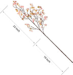 4 Pcs Artificial Cherry Blossom Flower Branches, Bulk Silk Faux Flowers Real Touch Bouquet for Home Wedding Party Centerpieces Spring Summer Decor, Vase Not Included(Champagne)