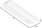 GETINLIGHT 12-inch Hardwired Only LED Under Cabinet Lighting, Soft White(3000K), Dimmable, Matte White Finished, ETL Listed, IN-0201-11-WH