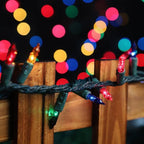 LAMPHOME Super-Bright Extendable Multi Christmas Lights Decoration 100Lights 19.6ft UL Certified Mini Bulb String Lights Set for Outdoor Christmas Tree Garden Holiday Party Patio Wedding Garland Decor