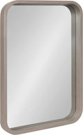 Kate and Laurel Hutton Modern Radius Rectangle Wood Wall Mirror, 20 x 30, Gray, Large Decorative Robust Farmhouse Mirror for Wall