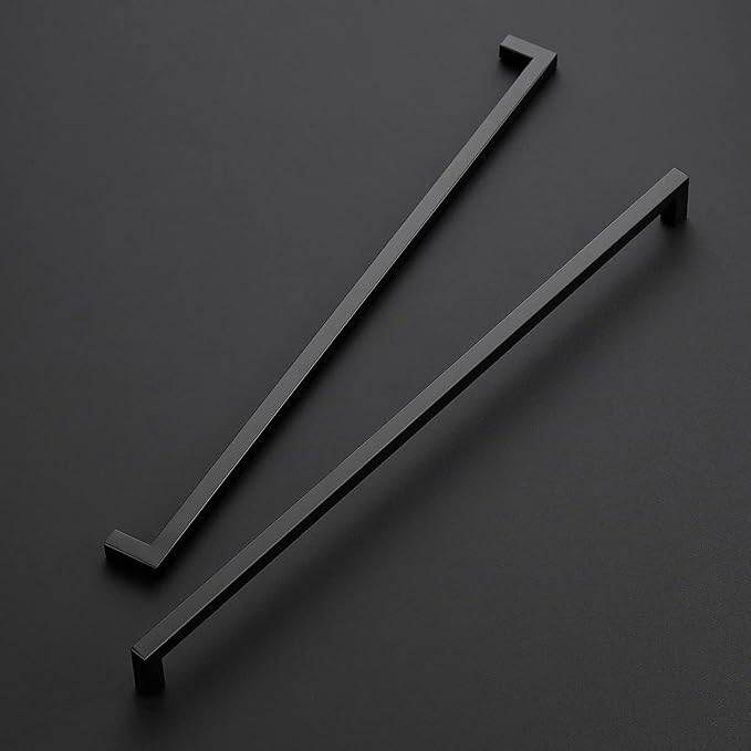Ravinte 3 Pack Black Matte Cabinet Pulls and Handles - 18 Inch Square, Drawer Pulls, Kitchen Cabinet Hardware