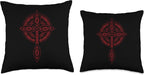 Nordic Scandinavian Legends Old Norse Mythology Celtic Cross Throw Pillow