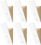 Homeforia Beech Wood Coat Hooks, High End Beech Wood & White Metal Wall Mounted Clothing Hooks, Mid-Century Modern Coat Hooks, Heavy Duty Wooden Hooks for Hanging Coats, Hats, Towels & More, Set of 6