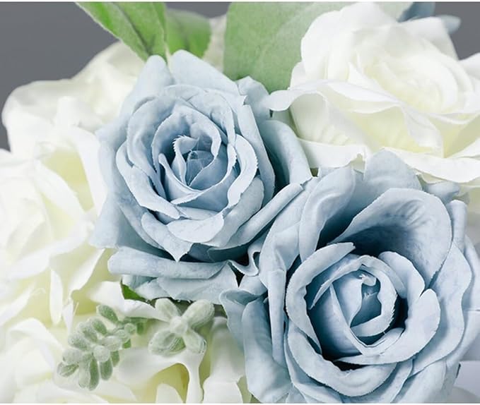 Artificial Rose Wedding Bouquet - Ribbon Decor for Bride & Bridesmaid