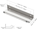 Ravinte Hardware 30 Pack Silver Cabinet Handles, 4.75 Inch (120mm) Finger Edge Pulls, 3.75 Inch Hole Center, Finger Pulls for Cabinets