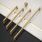 Amerdeco 10 Pack Champagne Bronze Cabinet Pulls 5 Inch(128MM) Hole Centers Kitchen Cabinet Handles Hardware Kitchen Handles for Cabinets Cupboard Handles Drawer Pulls ZH0041