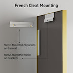 40x30 Inch Gold Bathroom Mirrors for Over Sink, Wall Mounted Mirror for Vanity Sink, Framed Wall Mirror, Rectangular Mirrors for Bathroom,Living Room, Bedroom Horizontal/Vertical