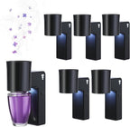 6 PCS Wall Fragrance Plug in with Night Light and Oil Diffuser Plug with Upgraded Fragrance Concentration Control, Compatible with Bath and Body Works WallFower for Home, Black