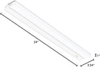 GETINLIGHT 24-inch Hardwired Only LED Under Cabinet Lighting, Daylight White(5000k), Dimmable, Matte White Finished, ETL Listed, IN-0201-13-WH-50
