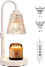 Innqoo White Candle Warmer Lamp with Timer, Dimmable Candle Warmer for Jar Candles, Height Adjustable Wax Melts Warmer, Birthday Gifts for Women Mom, House Warming Gifts New Home Decor
