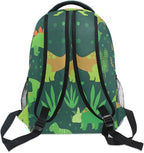 Custom Children's Name School Backpack Personalized Schoolbag Green Dinosaur Travel Bag for Teens Girls Boys