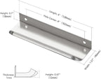 Ravinte Hardware 30 Pack Silver Cabinet Handles, 5 Inch (128mm) Finger Edge Pulls, 4 Inch Hole Center, Finger Pulls for Cabinets