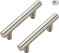 JOY DECOR 20 Pack Cabinet Handles, Brushed Nickel Cabinet Pulls, 2-1/2 in Hole Center Kitchen Cabinet Handles, Stainless Steel T Bar Handles for Dresser Drawers