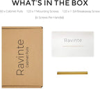 Ravinte 60 Pack 5 Inch Cabinet Pulls Brushed Brass Stainless Steel Kitchen Drawer Pulls Cabinet Handles 5”Length, 3” Hole Center