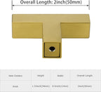 LONTAN 35 Pack Dresser Knobs Brushed Brass Kitchen Cabinet knobs Square Gold Cabinet Door Hardware for Bathroom Closet Cupboard
