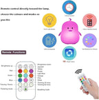 Night Light, LED Cute Silicone Lamp Bedside Lamp, Animal Light - 9 Colors Changing/USB Rechargeable/Remote Control/Dimmable Children Night Light for Kids/Bedroom/Baby Feeding - Medium Penguin