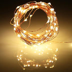 Led Fairy Lights Battery Operated, 2 Packs Mini Battery Powered Copper Wire Starry Fairy Lights for Bedroom, Christmas, Parties, Wedding, Centerpiece, Decoration (5m/16ft Warm White)