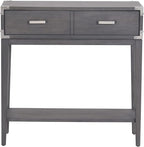 Leick Home 24032 Beckett One Drawer Hall Stand with Shelf for Living Room, Hallway, Entryway, Anthracite/Pewter
