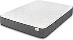 Amazon Basics Memory Foam Mattress, Twin Size Mattress, Hybrid, 10-Inch, Medium Feel, Motion Isolation Springs, White/Gray