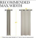 NICETOWN Kitchen Curtains for Decoration, Thermal Insulated Grommet Room Darkening Draperies/Panels for Laundry (Natural, 2 Panels, W42 x L48 inches)