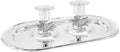 The Dreidel Company Shabbat Candlesticks Candle Holders Silver Plated, 2 Candlesticks Set (12 Sets)