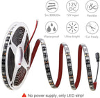 ALITOVE 16.4ft 5050 SMD Red LED Flexible Strip Ribbon Light 5M 300 LEDs Waterproof IP65 DC 12V for Home Garden Commercial Area Lighting, Without Power Supply