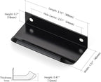 Ravinte Hardware 8 Pack Black Cabinet Handles, 3.15 Inch (80mm) Finger Edge Pulls, 2-1/2 Inch Hole Center, Finger Pulls for Cabinets