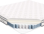 Modway MOD-7096-WHI Jenna 6" Innerspring Pillow Top King Mattress, White