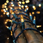 LAMPHOME Super-Bright Extendable Yellow Christmas Lights Decoration 300 Lights 63.8ft(2pk of 150L) UL Certified Mini Bulb String Lights Set for Outdoor Christmas Tree Garden Holiday Party Patio Decor
