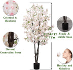 Artificial Cherry Blossoms Tree Bedroom Trees Indoor Faux Cherry Blossom Tree for Home Decor